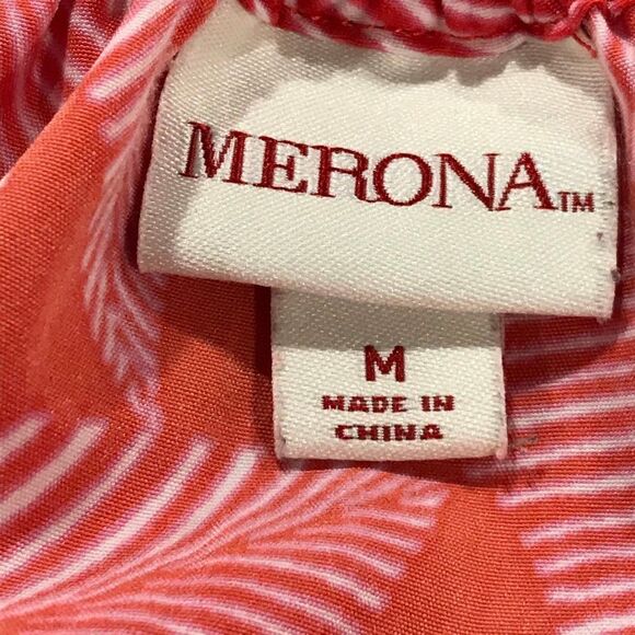 Open shoulder leaf print dress - Picture 6 of 9